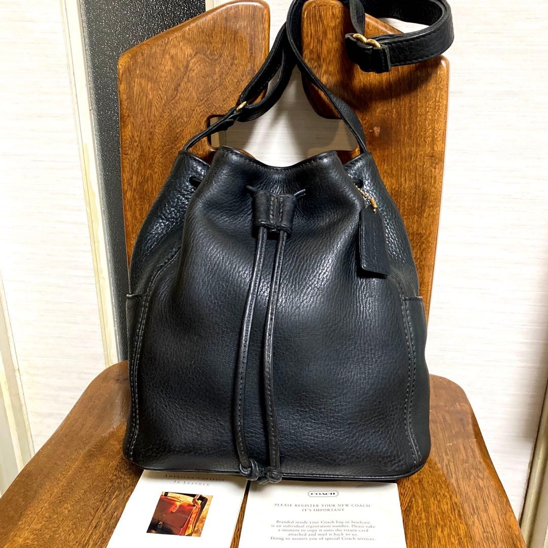 オールドCOACH 巾着ショルダーバッグ　 ★ソノマコレクション　4926.美品