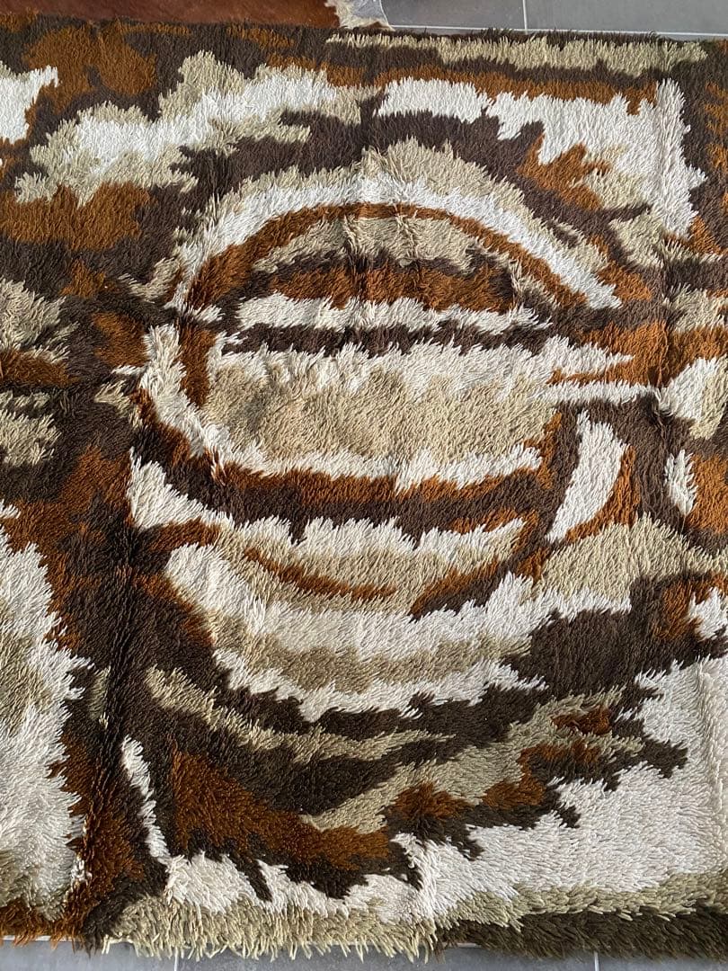 シャギーラグ ヴィンテージ 177cm×274cm 1970年代 大判