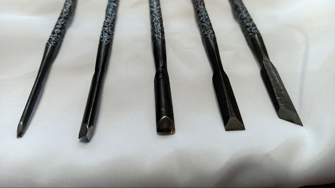極 共柄彫刻刀5本セット 清玄作