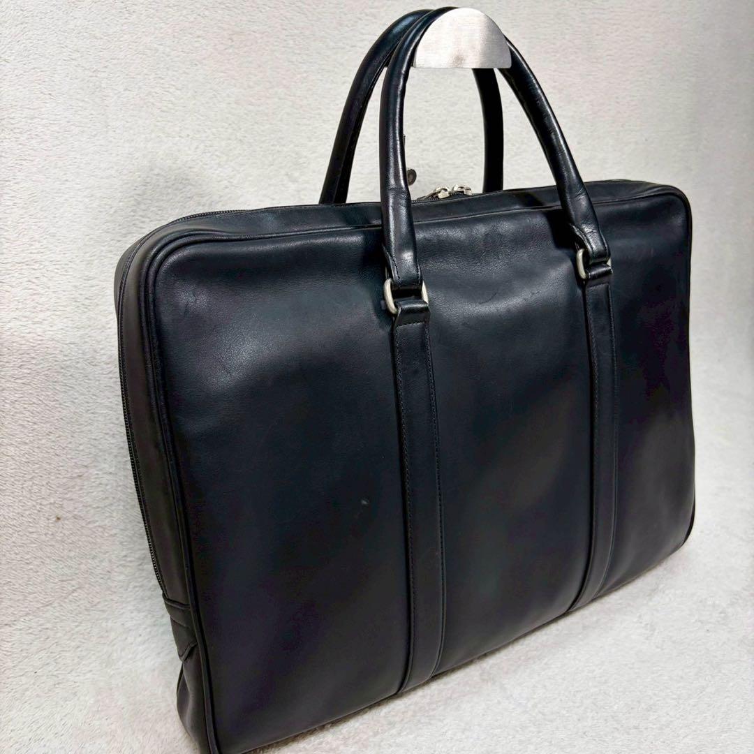 【美品✨】コーチ ハンドバッグ ビジネスバッグ オールレザー 黒　通勤　A4