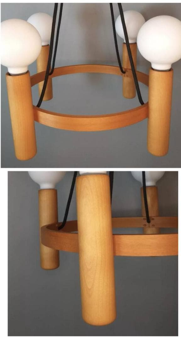 ★超激レア美品★ Domus ４灯シャンデリア ブナ材 ドムズ 照明