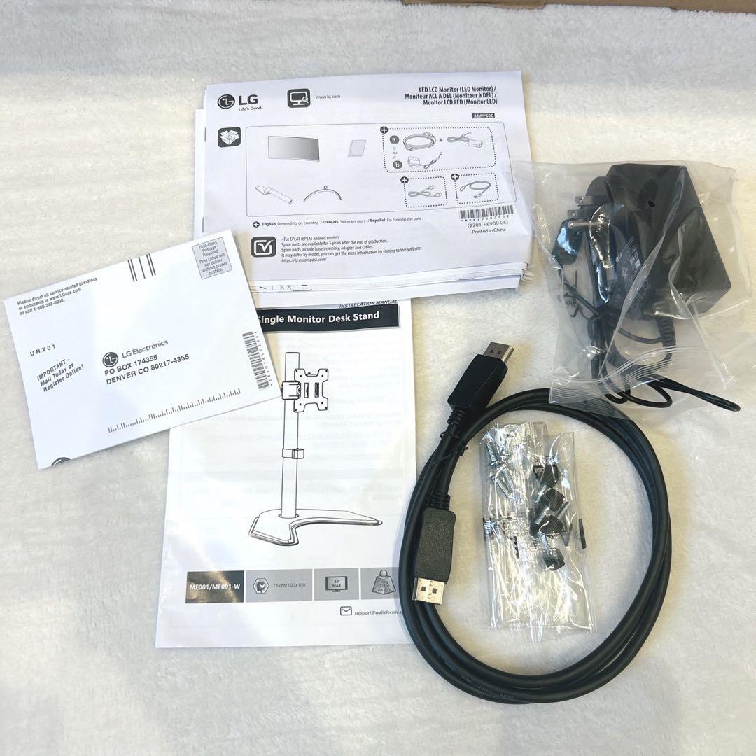 未使用級　LG 34インチ　ゲーミングモニター　34WP60C 本体 曲面