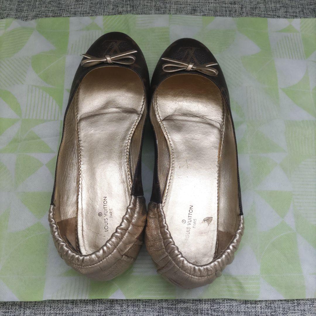 【TSN】ルイヴィトン モノグラム バレエシューズ 38 1/2