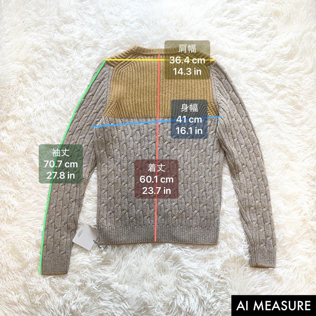 ✨美品✨ザノーネ ZANONE ケーブル編み ウールヤクニット 46 イタリア製