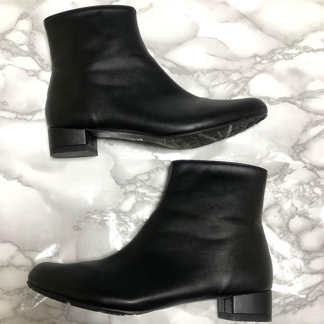 美品✨️ RAKUNA 整体ブーツ サイドジップ ショートブーツ ラクナ Lサイズ