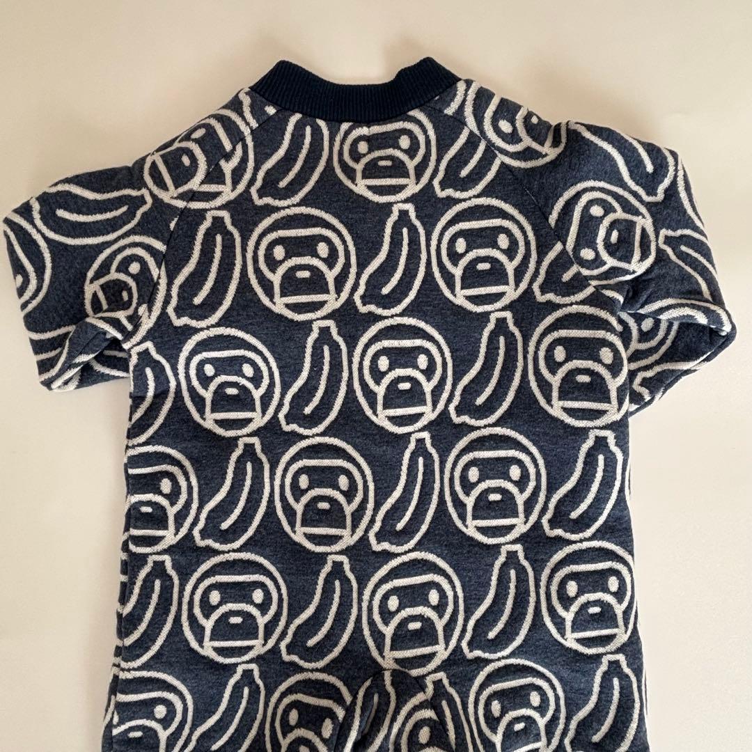 【美品】BAPE KIDS 猿　モンキー柄ロンパース80cm