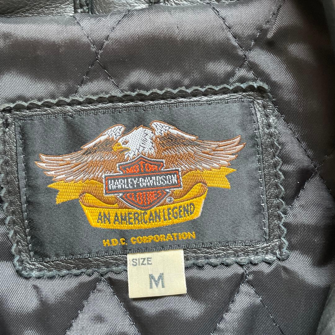 HARLEY-DAVIDSON ブラック シングルライダースジャケット M
