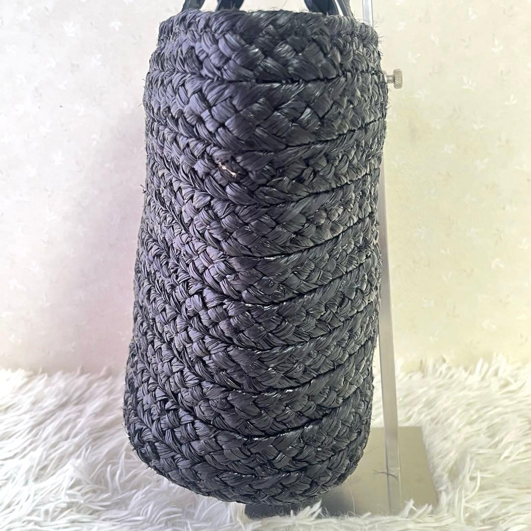 ヘレンカミンスキー　ラフィア　カゴバッグ　Marhianna 黒　トートバッグ