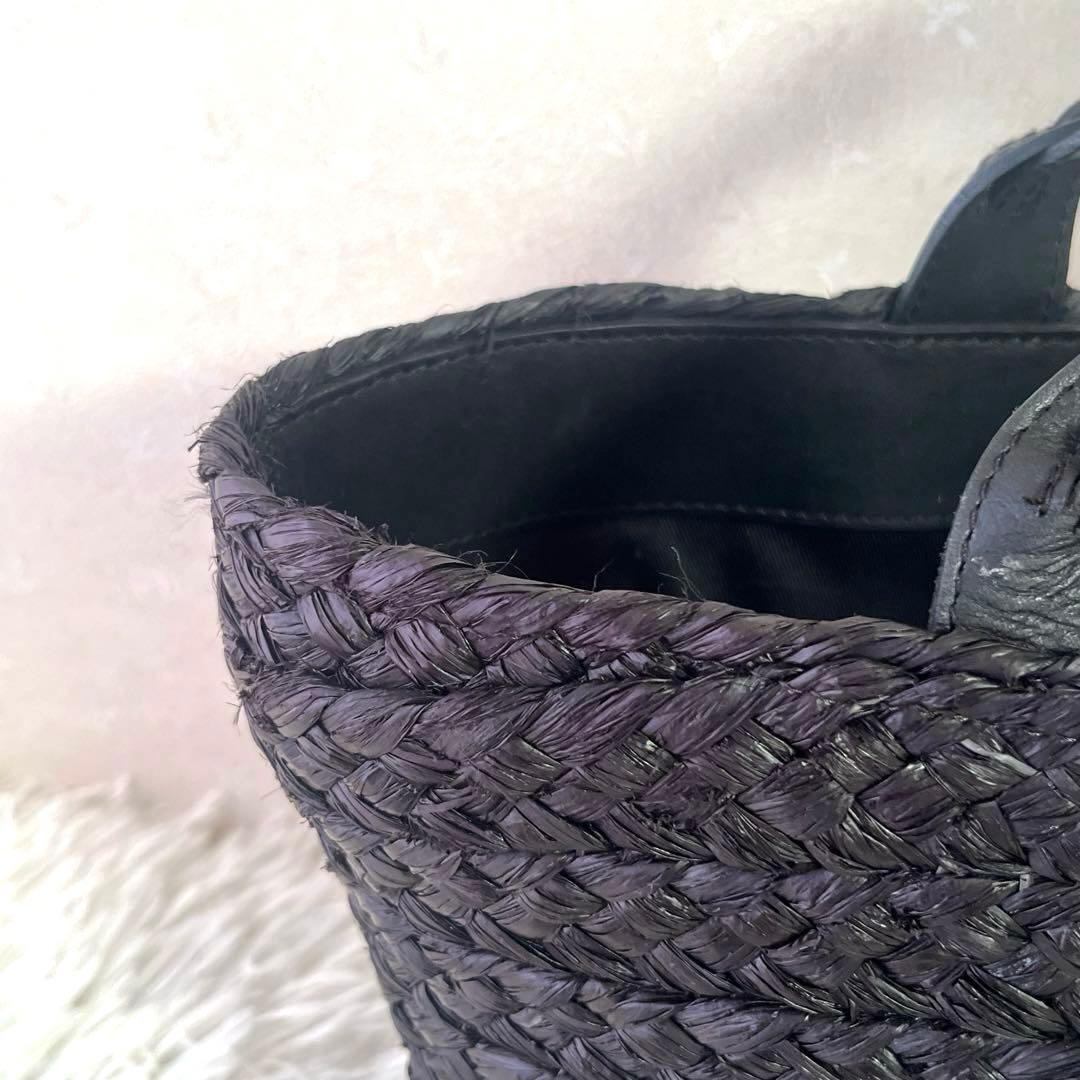 ヘレンカミンスキー　ラフィア　カゴバッグ　Marhianna 黒　トートバッグ