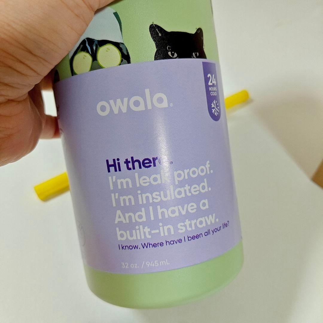 新品 Urban Outfitters限定 猫柄owala保冷水筒32oz