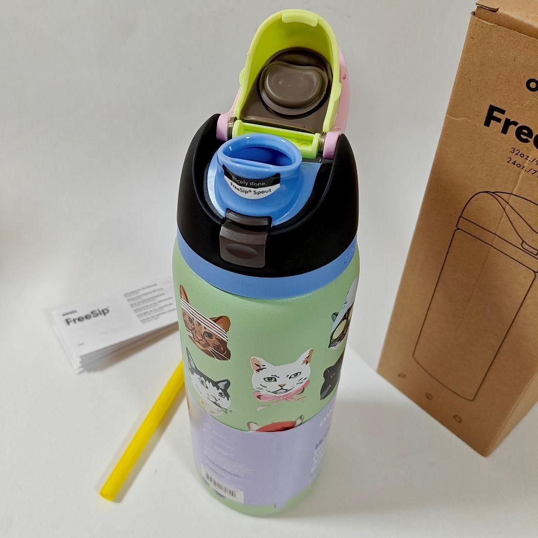 新品 Urban Outfitters限定 猫柄owala保冷水筒32oz
