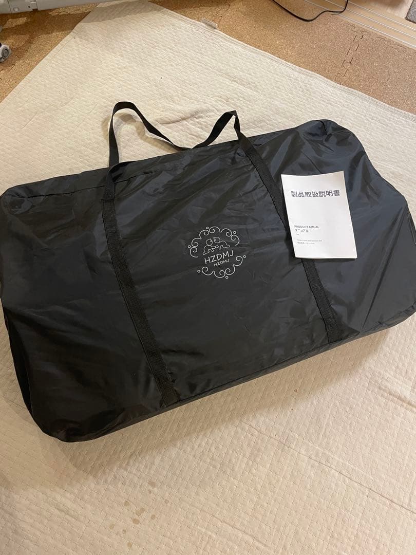 ✴︎連休値下げ中【美品】HZDMJベビーベッド(送料込み)折りたたみ　グレー