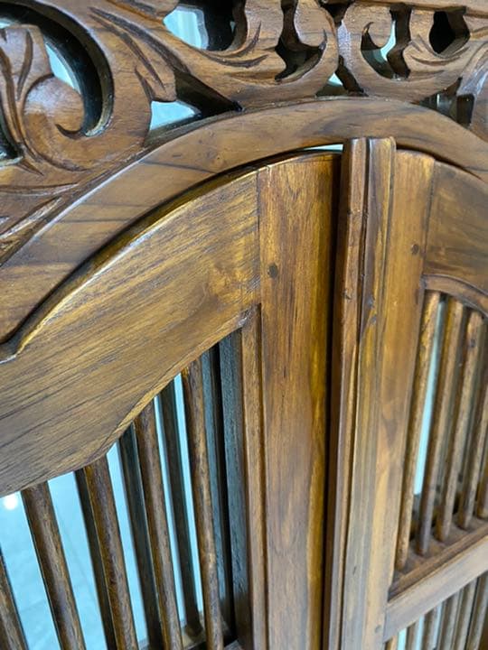 アジアンアンティーク扉付き壁掛けミラー 送料込み！！