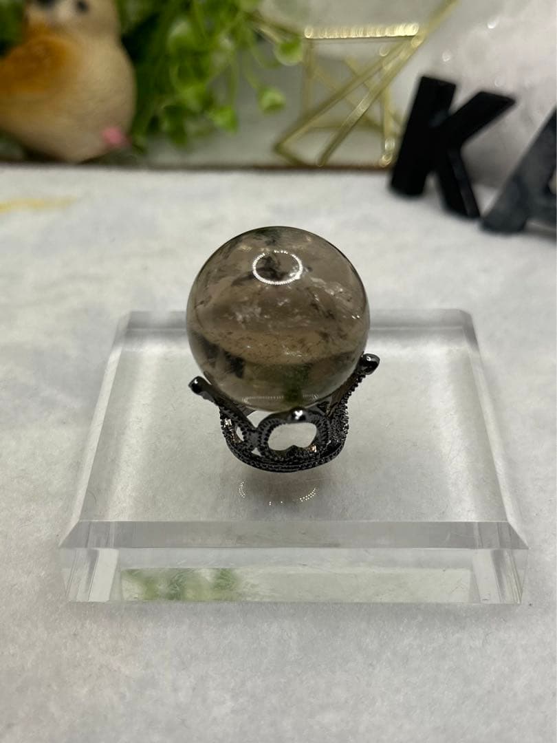 スモーキークォーツスフィア♡台座セットNo.254