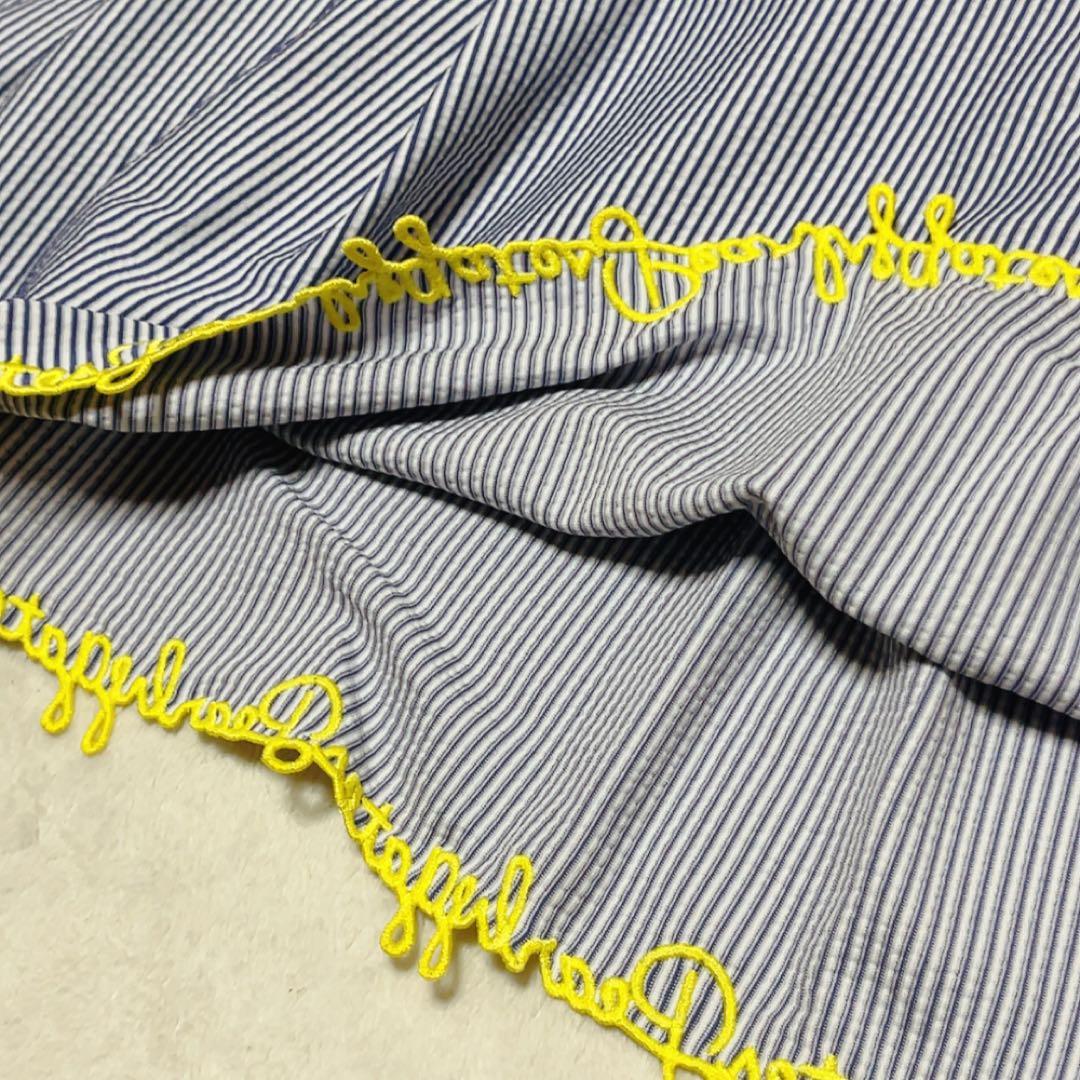 新品　近年　パーリーゲイツ　ストレッチ　サッカー　ストライプ ポロワンピース