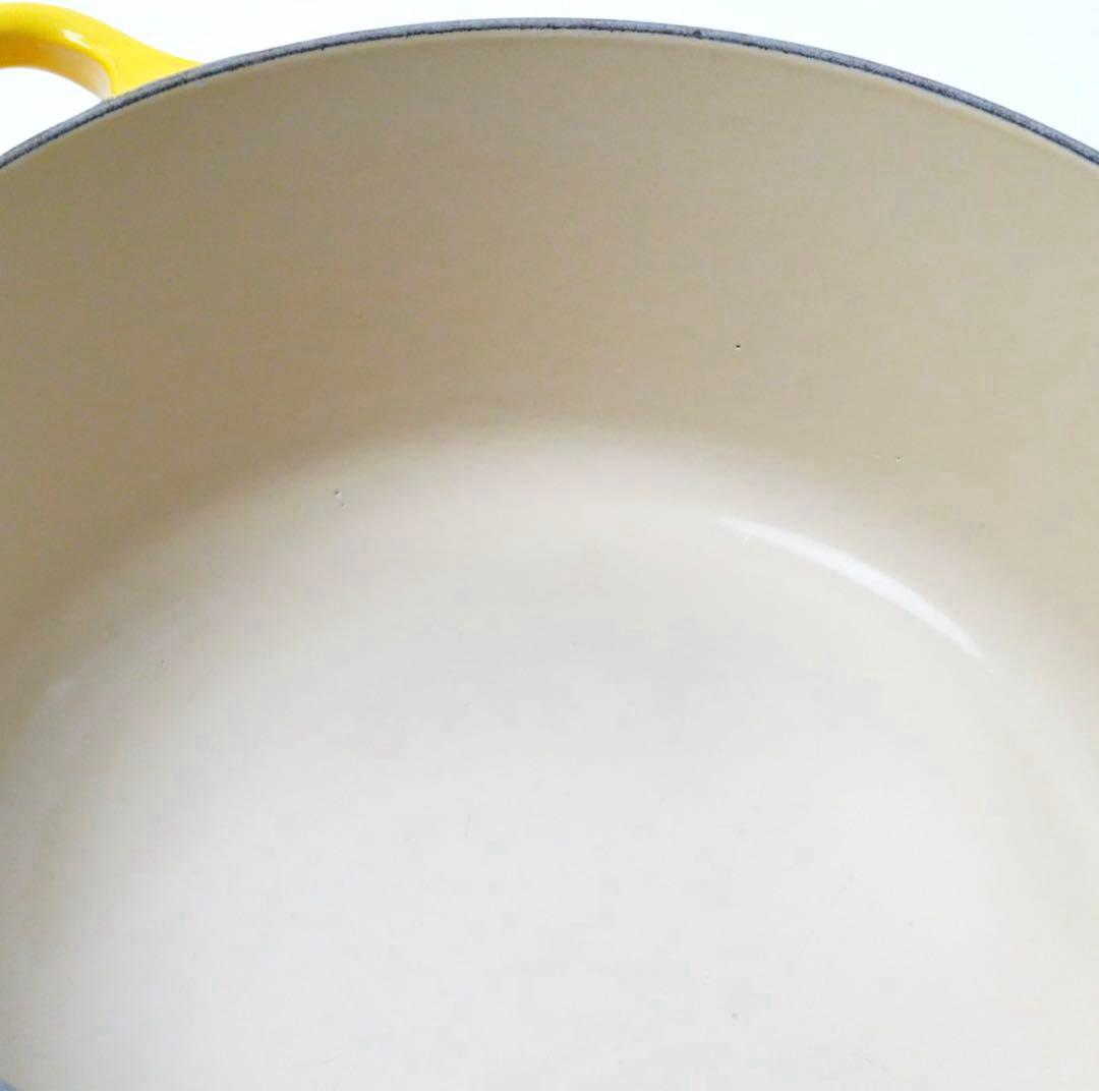【美品】LE CREUSET　ココット ロンド ディジョンイエロー　24cm
