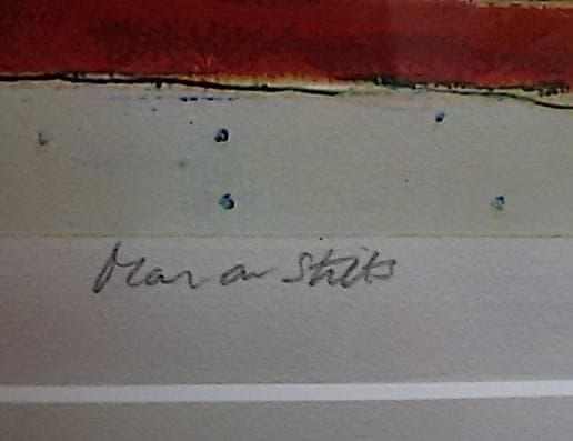 アノラスペンス　Annora Spence　版画　竹馬の紳士