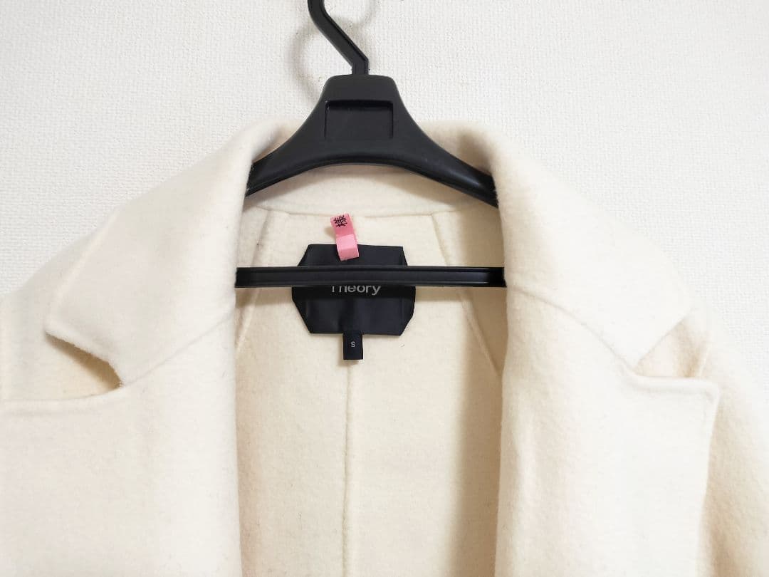 Theory セオリー カシミア＆ウールコート 白／表記Ｓ