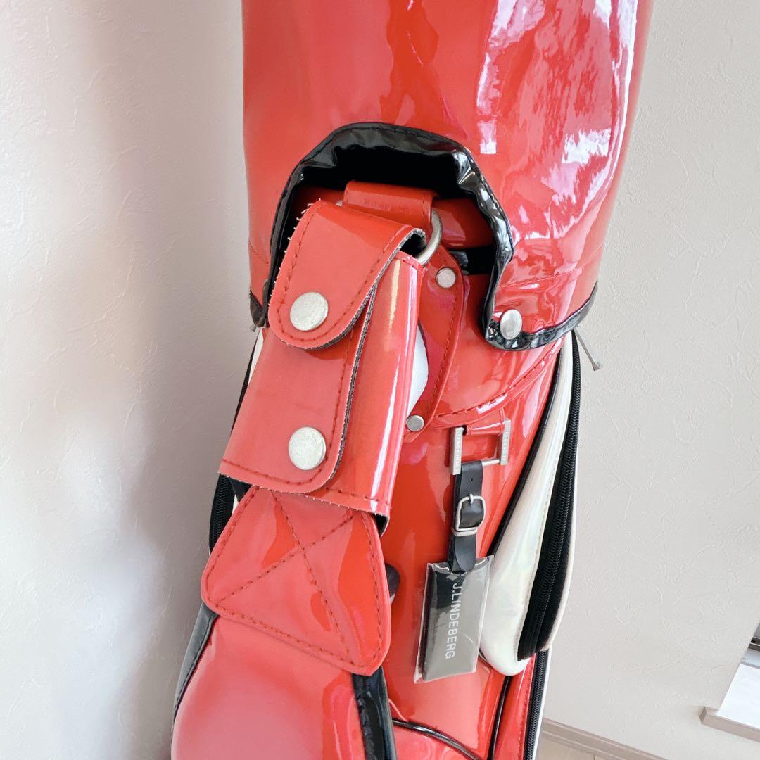 極美品 J.LINDEBERG ジェイリンドバーグ キャディバッグ 赤