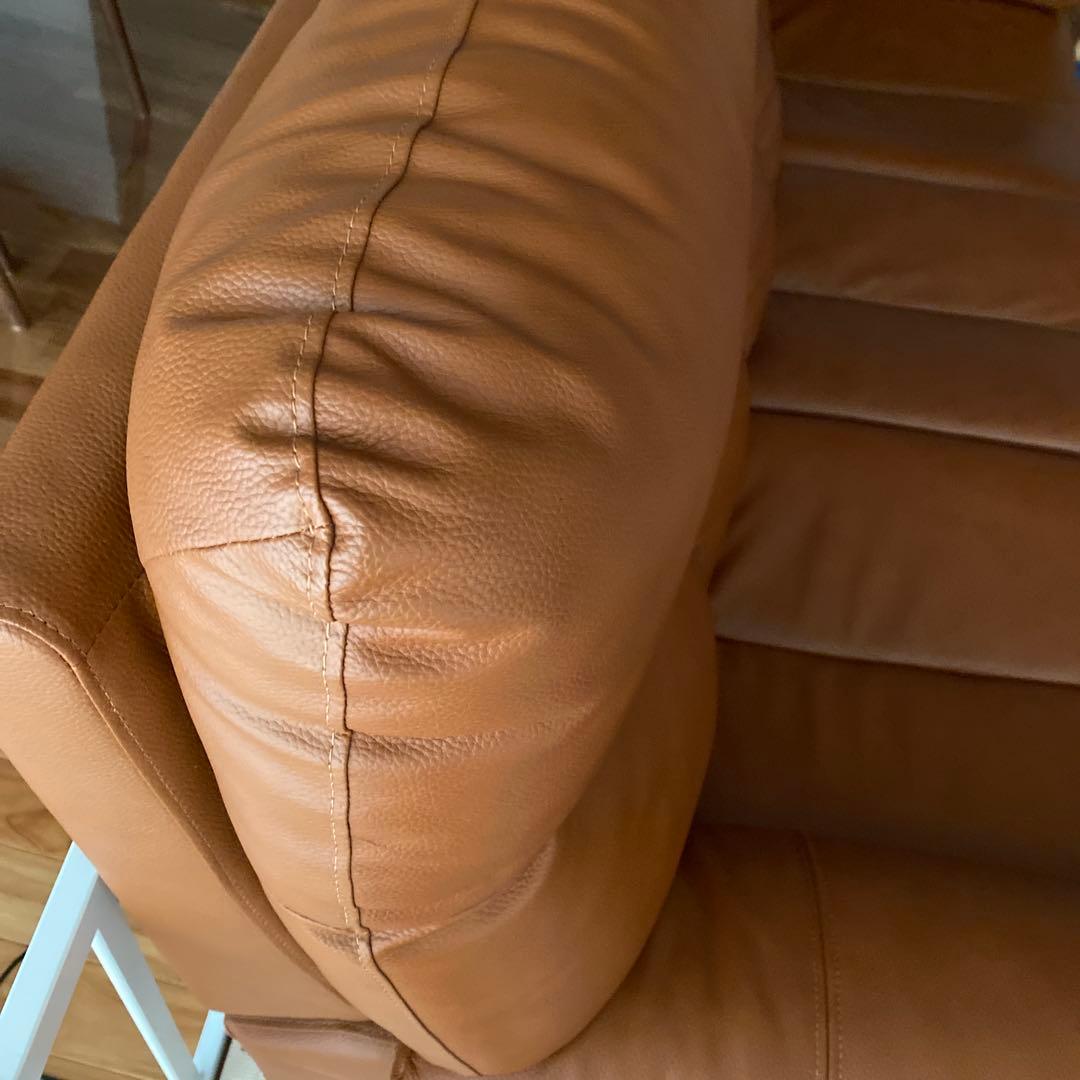 引き取り専用　電動リクライニングソファW1960 3人掛け レザー　本革