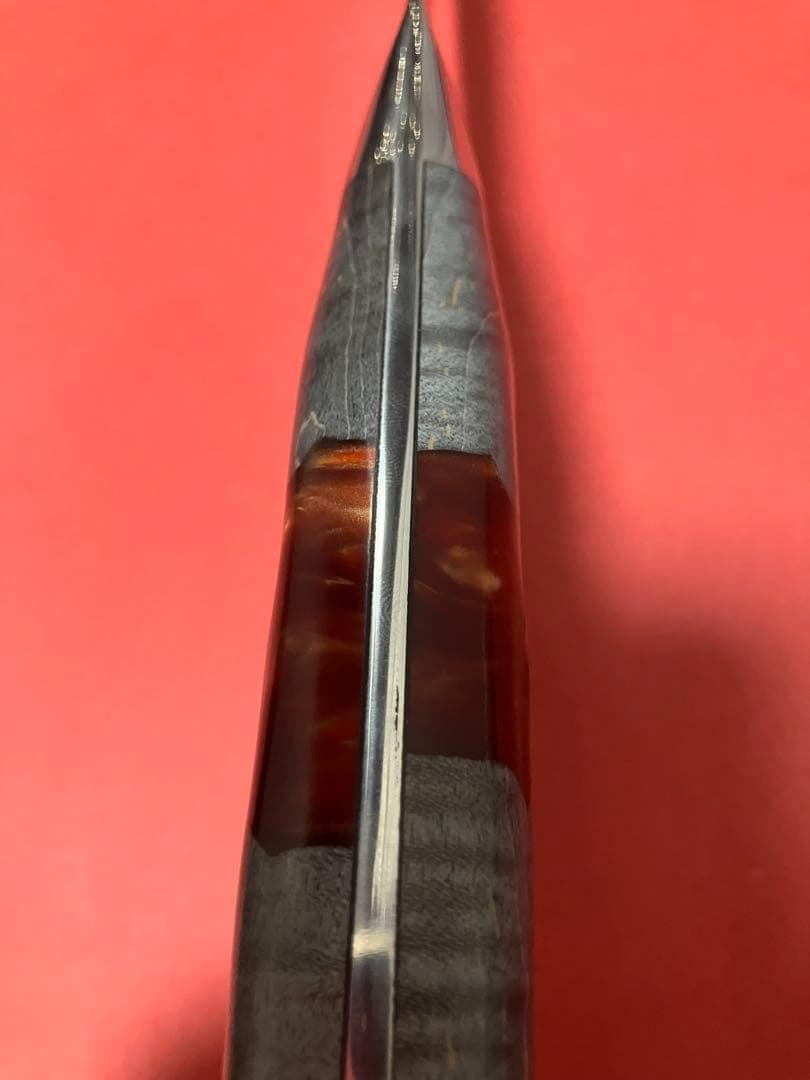 V金10号73層ダマスカス 筋引包丁 G10＋レジン柄 270mm