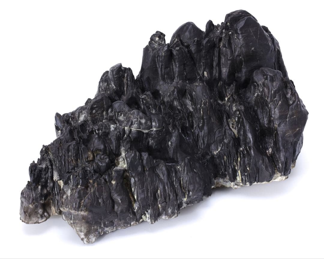 古谷石 遠山 連山 滝石 13.4kg 水石 鑑賞石 天然石 原石 盆石 静岳石