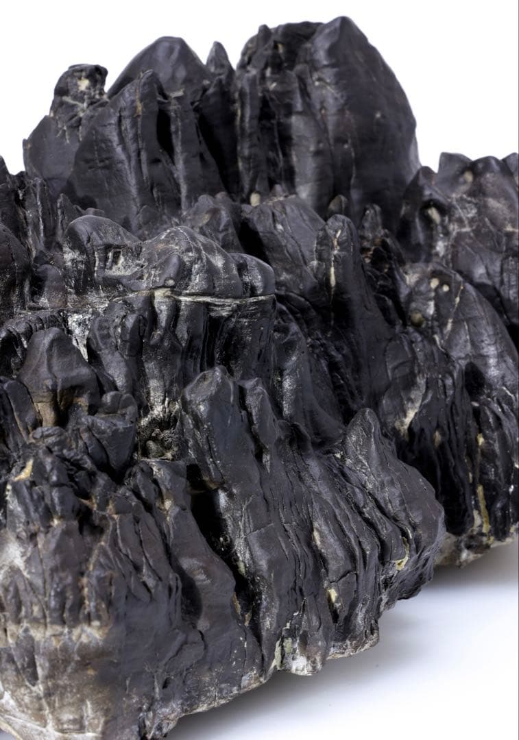 古谷石 遠山 連山 滝石 13.4kg 水石 鑑賞石 天然石 原石 盆石 静岳石