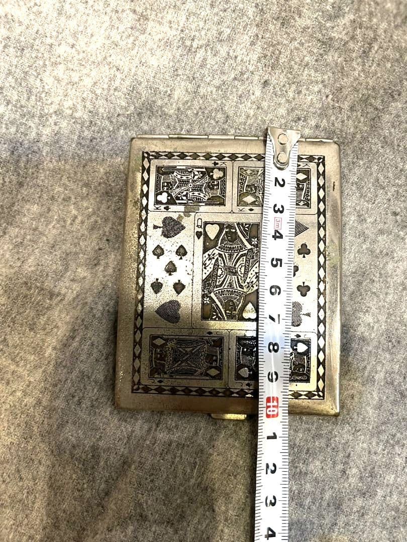 アンティーク　ビンテージ　シガレットケース　トランプ柄