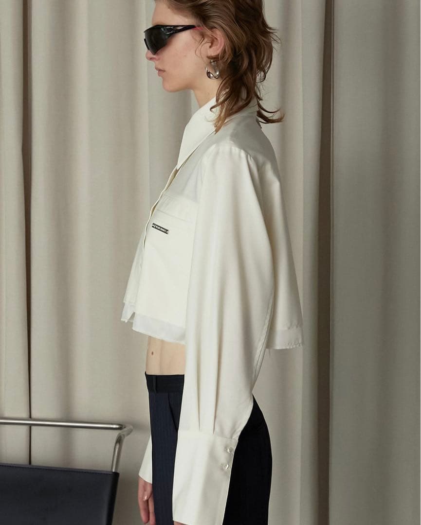 prank project マルチファブリックショートシャツ ホワイト