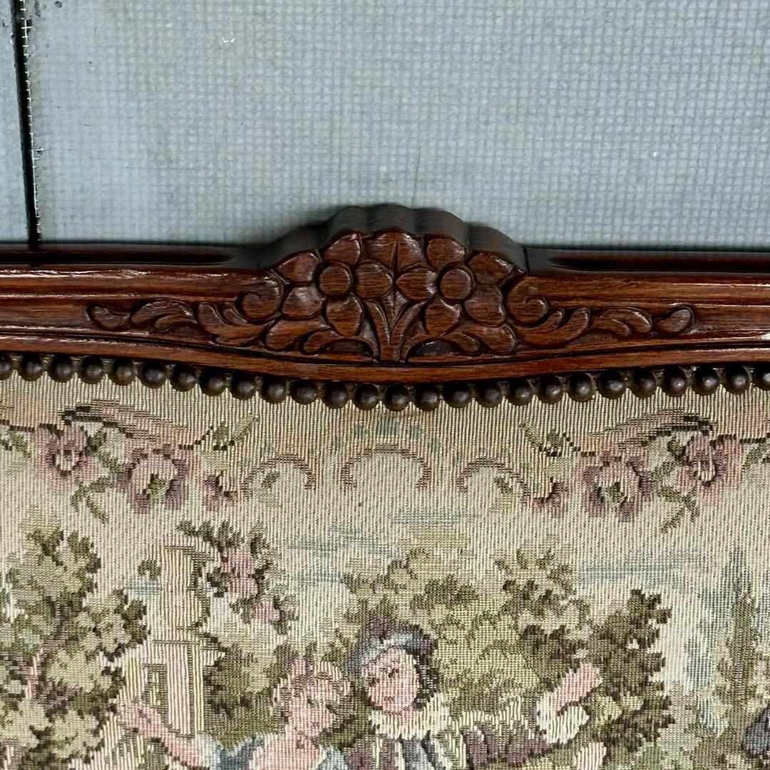 ✦王室気分✦ ロココ調アンティーク イタリア製　ゴブラン織　猫脚 ベンチソファー