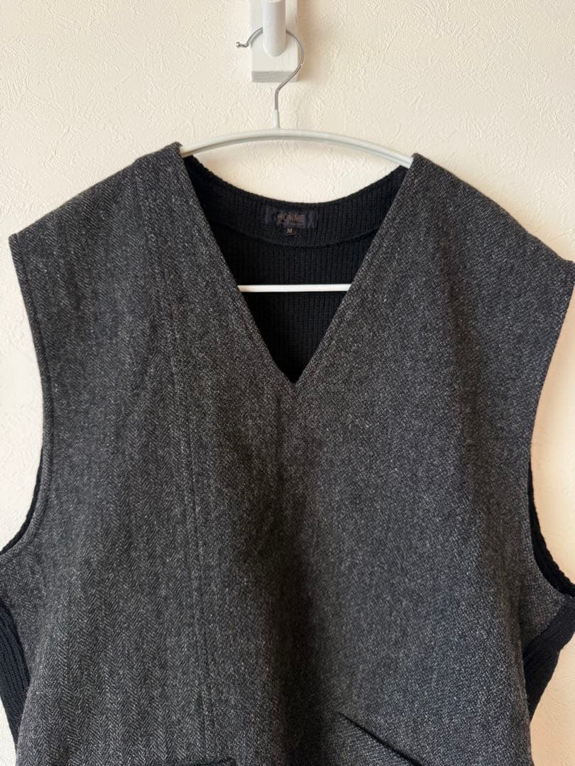 コムデギャルソンオム　デカオム　80s ツイードベスト　サイズM