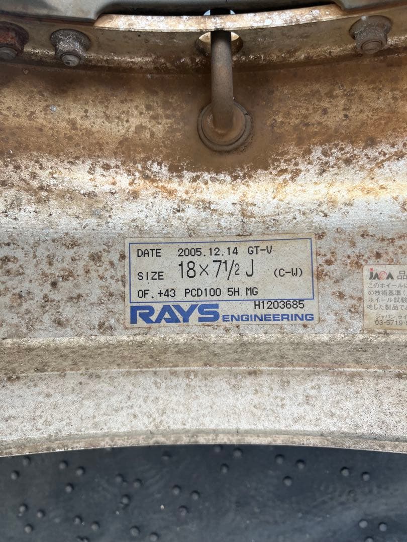 RAYS VOLK RACING GT-V 18インチ