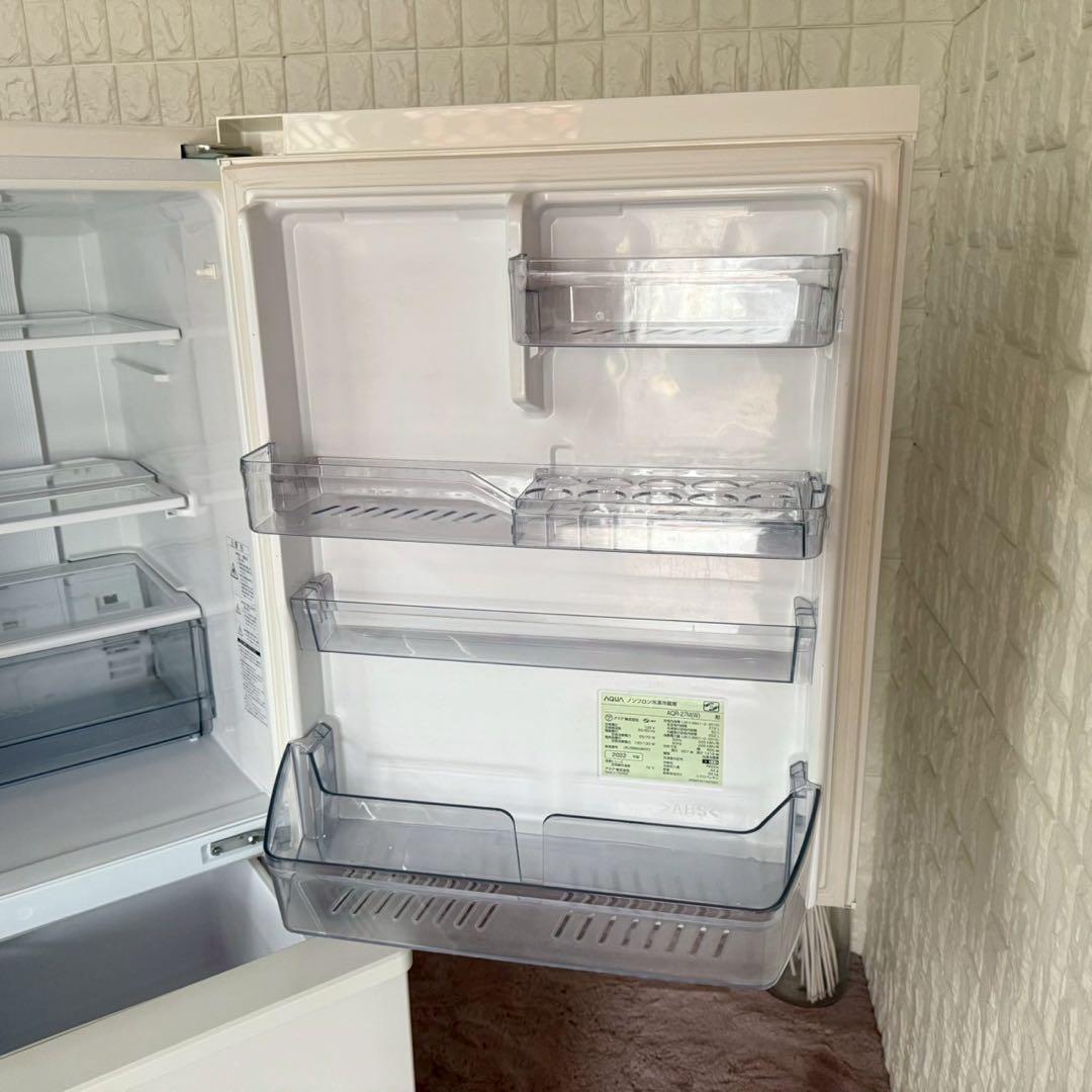 都内23区送料無料✨アクア✨冷蔵庫　AQR-27M(W) 272L 2022年製
