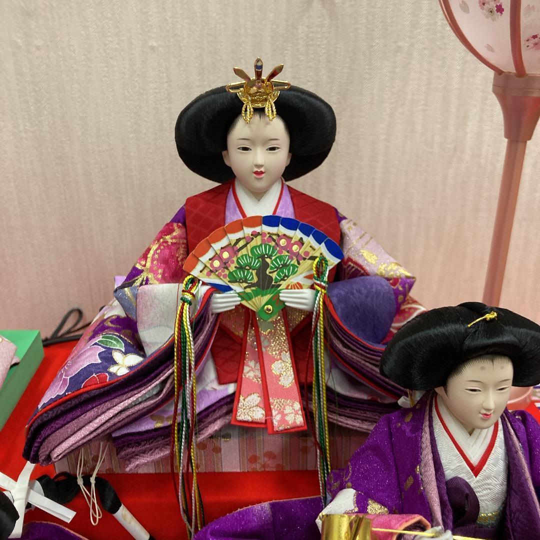 K16 　雛五人ケース　巾61㎝位　ひな人形アクリルケース　ひな人形ケース入り