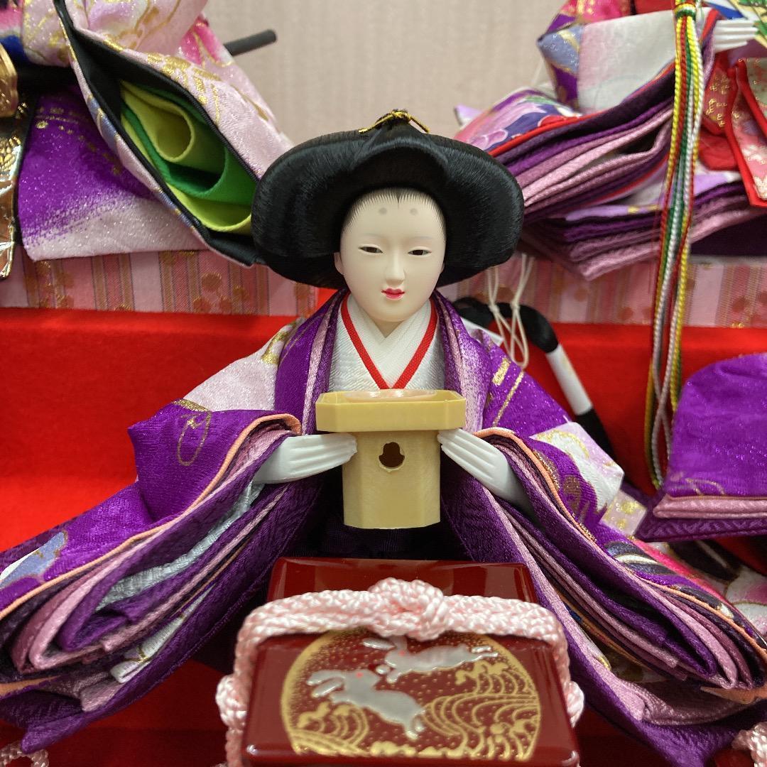 K16 　雛五人ケース　巾61㎝位　ひな人形アクリルケース　ひな人形ケース入り