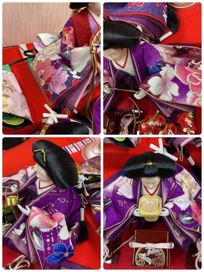 K16 　雛五人ケース　巾61㎝位　ひな人形アクリルケース　ひな人形ケース入り