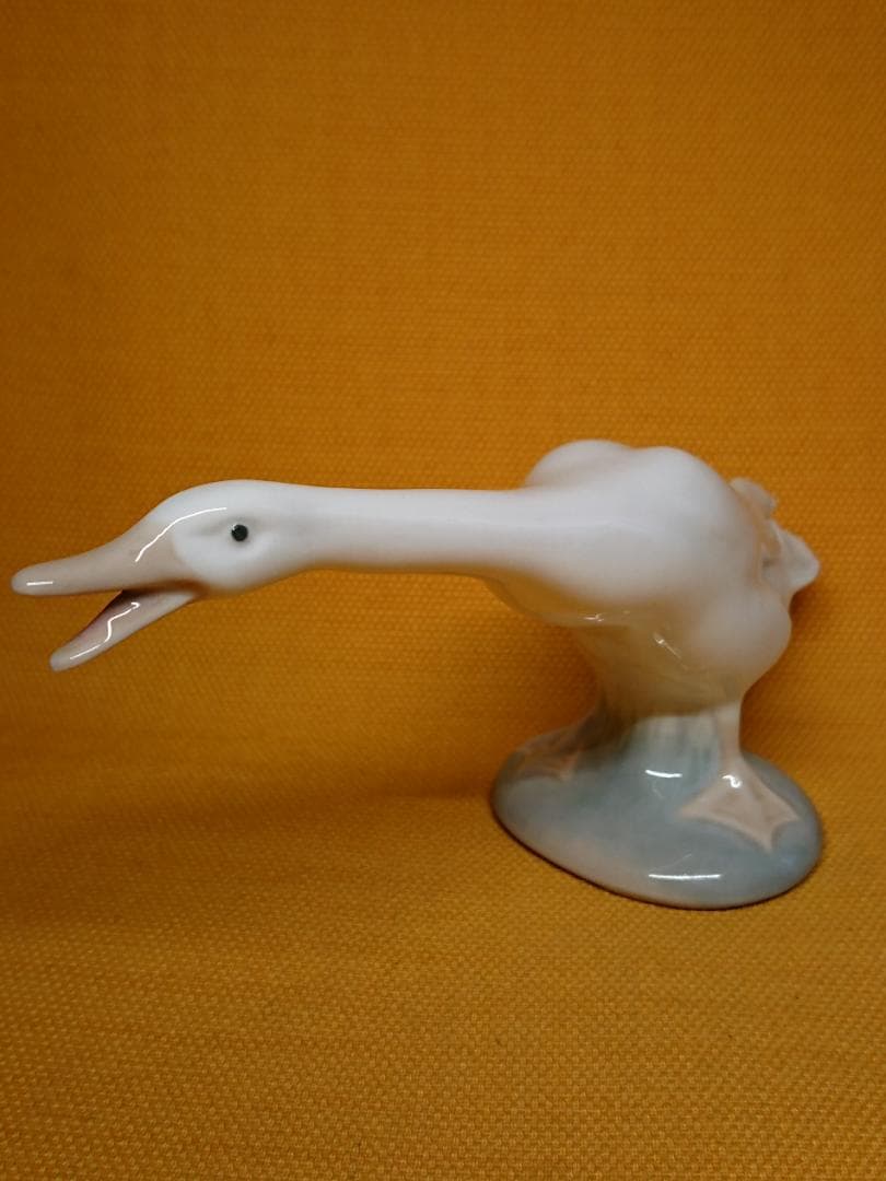 【美品】ビンテージ　リヤドロ　アヒル　陶器　置物　インテリア　工芸品A3090