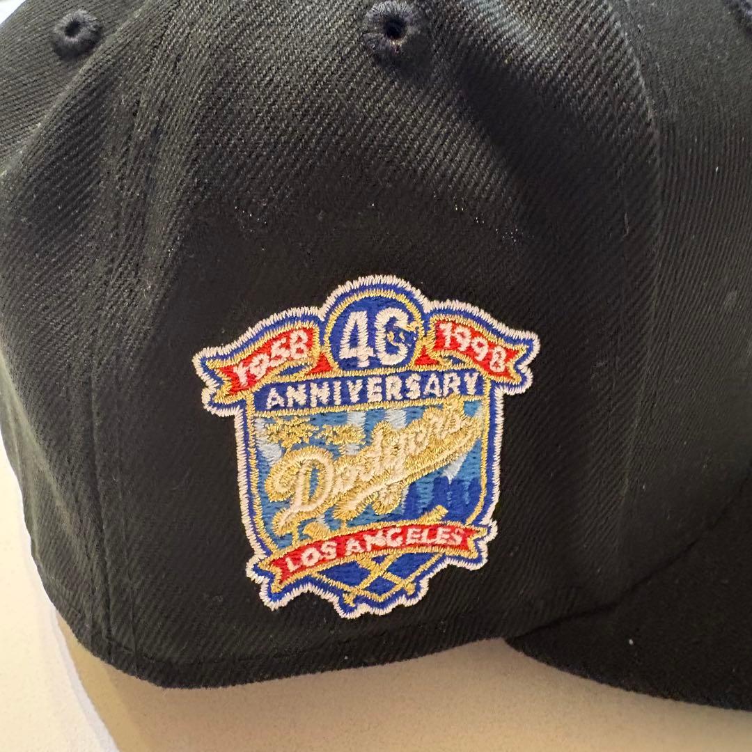海外限定 ドジャース 59FIFTY 40th LA逆ロゴ ブラック 7 8/7
