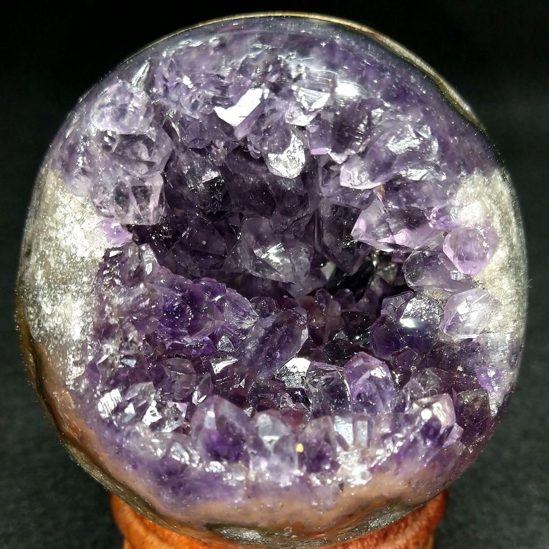 値下げ 復-⑩【希少 アメジスト 笑口】61.9㍉玉 214㌘