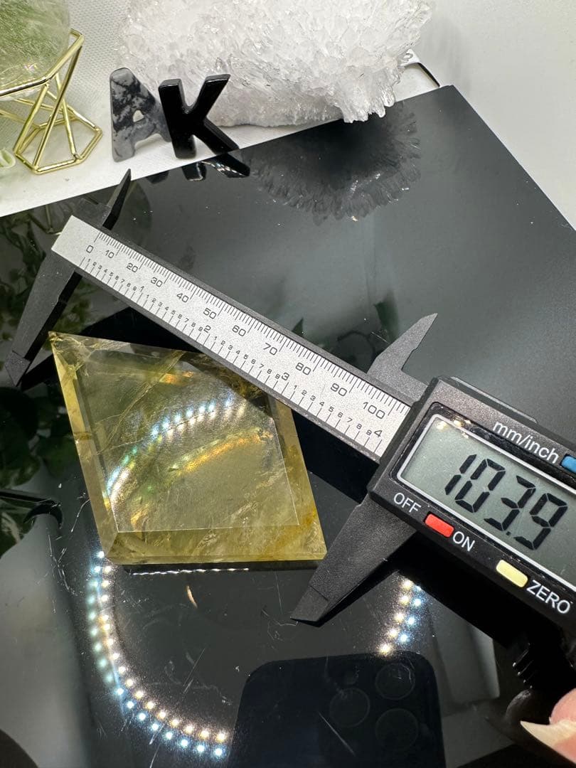 シトリンひし形♡ゴールデンヒーラー マイカ 共生No.313