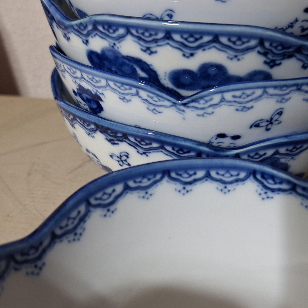 唐子 鍋島 中鉢16枚セット 小皿 有田焼 染付 印判 藍 鍋島焼 店舗 和食器