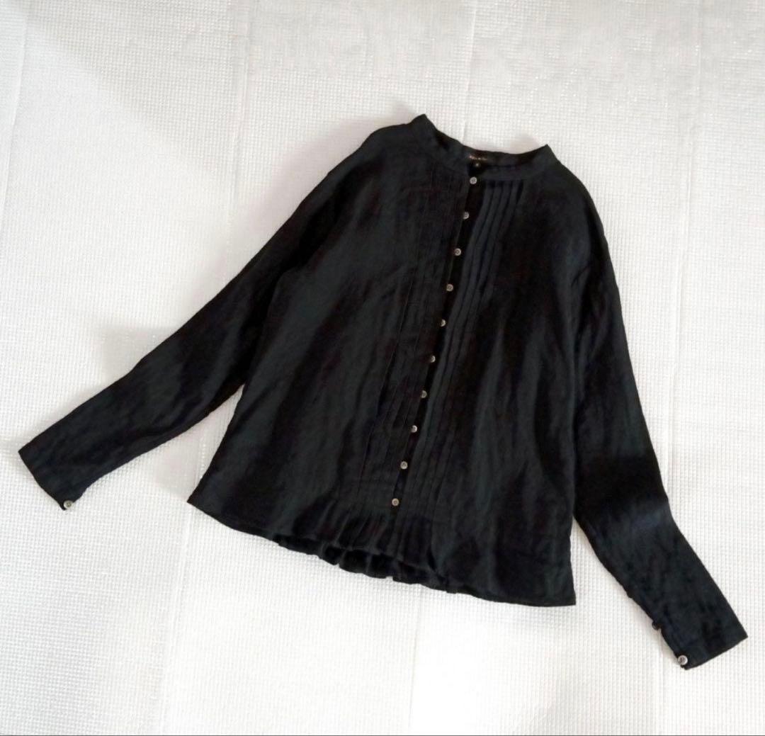 オールドマンズテーラーR&D.M.Co-リネンタックギャザーブラウスシャツ