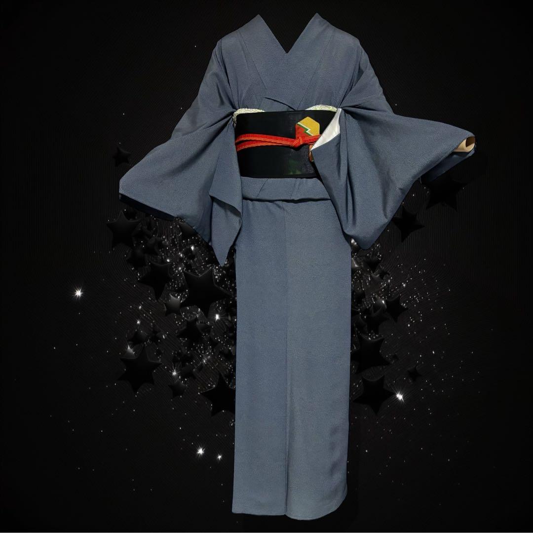 未使用近い　美品　袷　江戸小紋　寄せ小紋　正絹　フルセット