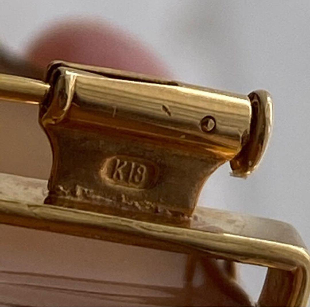 K18ゴールド 大型シェルカメオ兼用ブローチペンダント（鑑別書付き）