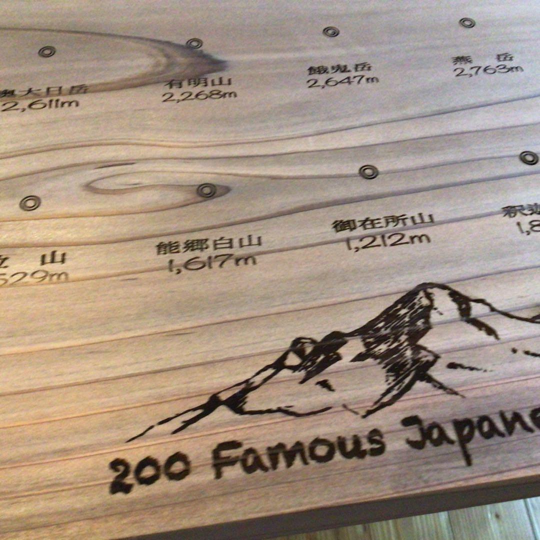 200名山バッチボード(約100cm×約30cm 厚み2cm)