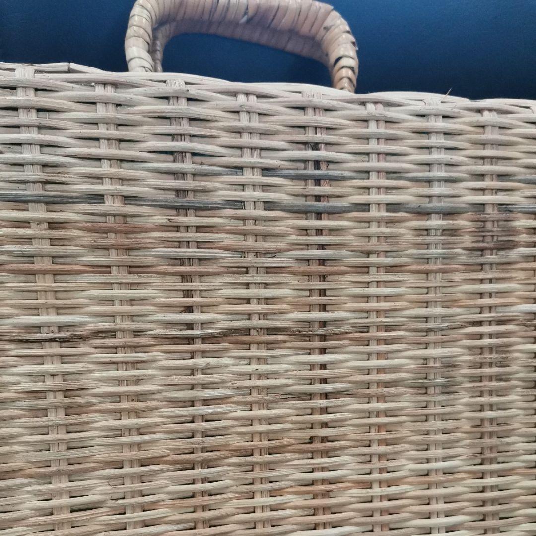 新品美品★籐・ラタン製★トランク風カバン★レトロ・アンティーク★希少品