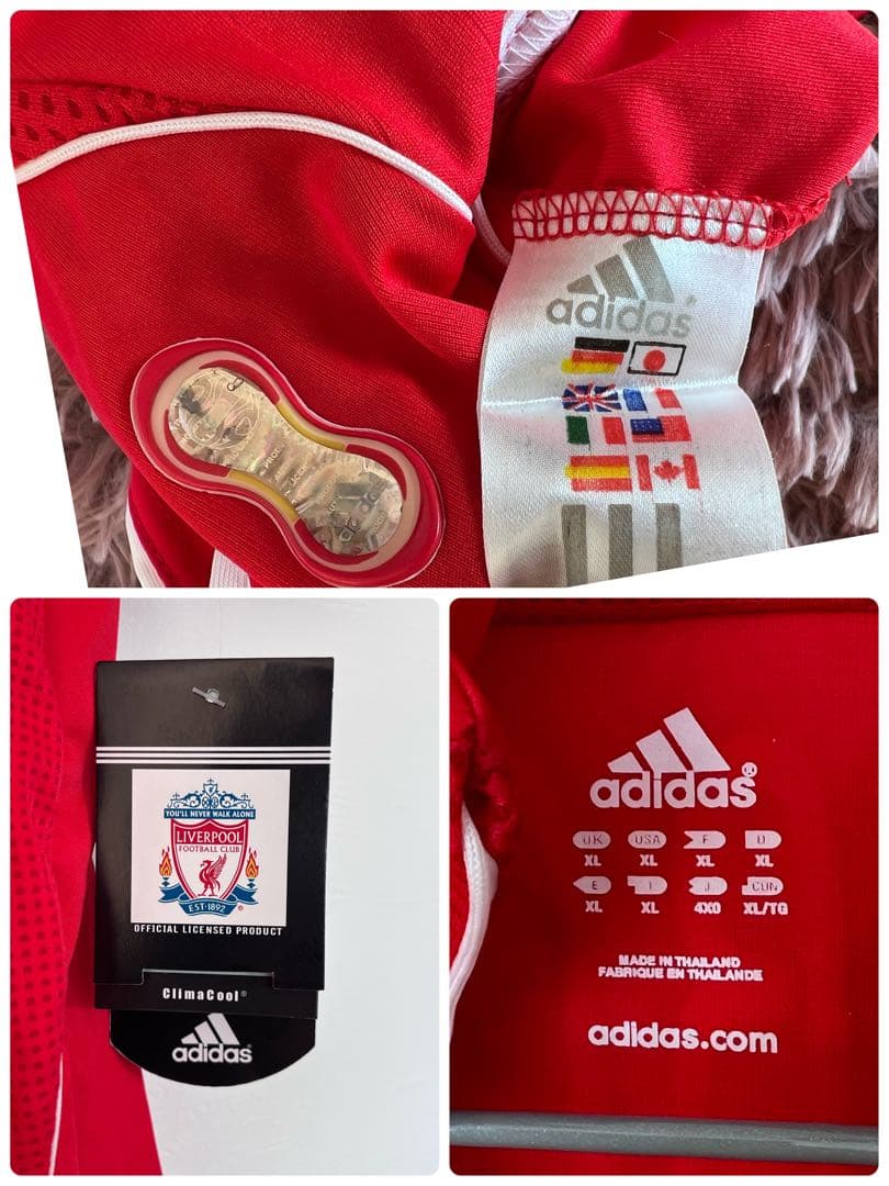 新品タグ付！06/07 リヴァプールFC ユニフォーム XL ジェラード8 赤