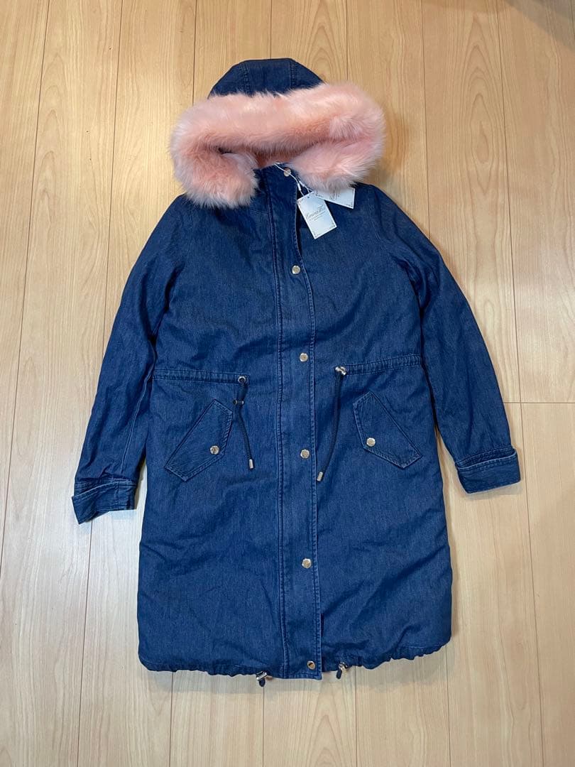 新品・未使用 エミリアウィズ ファーデニムモッズコート(M) EmiriaWiz