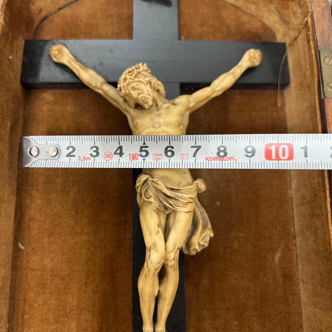 古代　キリスト　逗子入　全体高さ31㎝/647g 東Y7-0717①トトオ