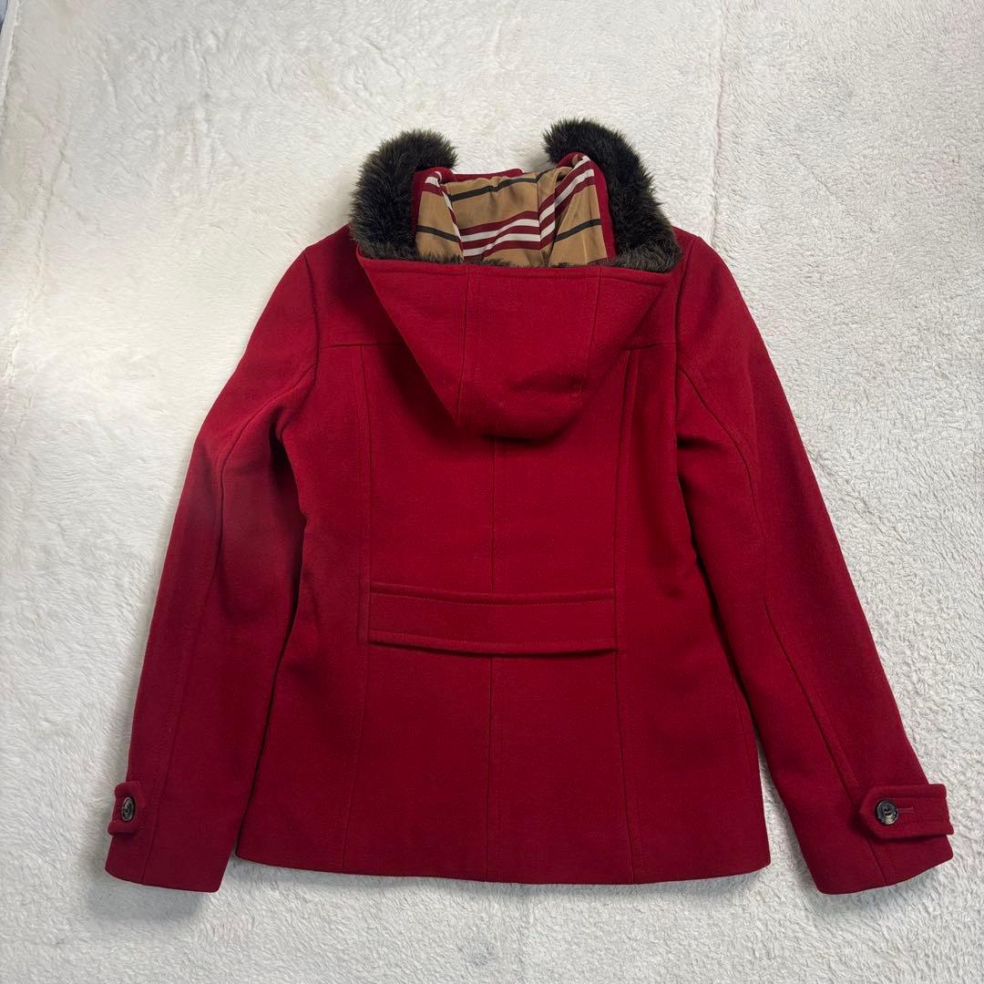 バーバリーブルーレーベル フーデッドコート ウールコート2way